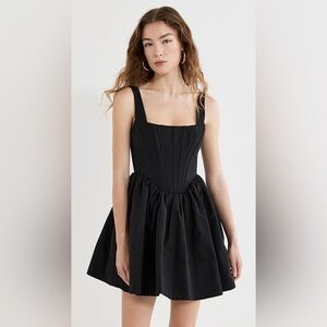STAUD Black Landscape Dress Corset BNWT 4